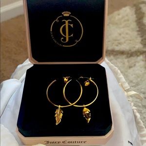 Never used Juicy Couture hoop earrings